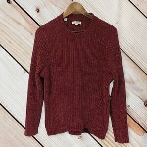 Jachs Girlfriend Burgandy Ribbed Sweater